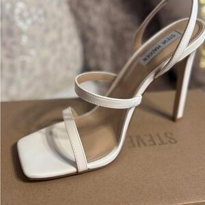 Steve Madden Cream Strappy Heels